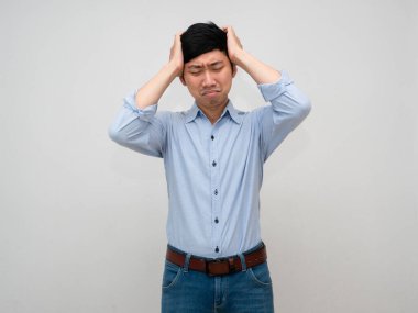 İş adamı kendini jestten yargılanmış hissediyor. Kafasını izole et.