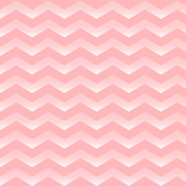 Zigzag pembe, pürüzsüz desen. Renkli kumaş süsü. Romantik Vektör illüstrasyonu