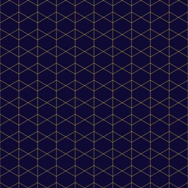 Abstract geometric pattern polygon lines, rhombuses A seamless vector background. black and gold texture