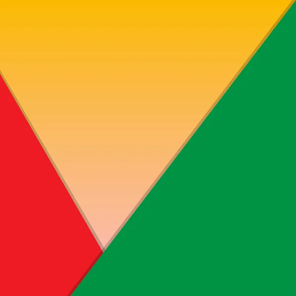Gelb Grün Rot Dreieck Vektor Überlappung Ebene Hintergrund Abstrakt — Stockvektor
