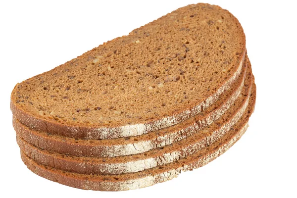 Шматочок Цілої Їжі Тости Ізольовані Білому Тлі Інтегральний Хліб — стокове фото