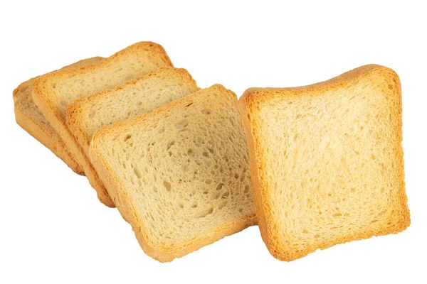 白い背景にパンのスライス孤立 — ストック写真