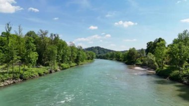 Slovenya 'daki güzel Sava Nehri' nin insansız hava aracı ile çekilmiş havadan görüntüsü