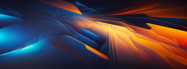elegant blue and orange abstract wave wallpaper, abstract orange and blue background.