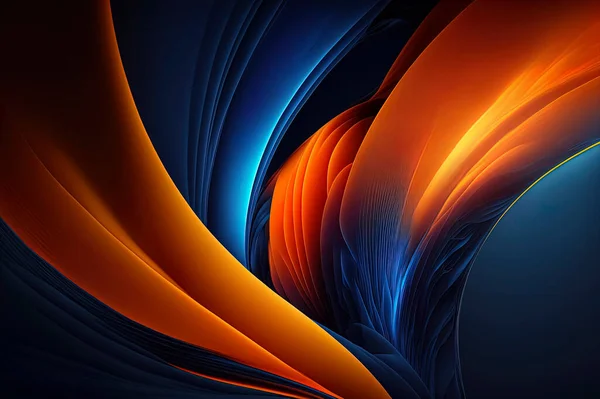 abstract blue and orange background, abstract wave background with orange and blue colors