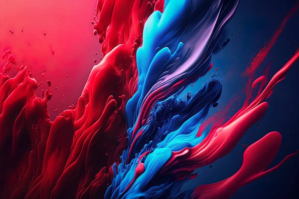 blue and red abstract wave wallpaper, red and blue wave background