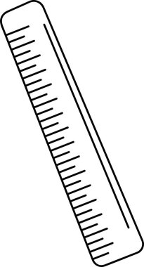 Hükümdar. Okula dönelim. Çizgi çizimi. Okul ve Eğitim konsepti. Vektör