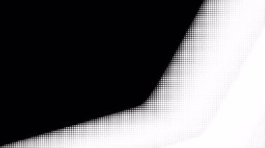 Keskin geometrik şekilleri ve yüksek karşıtlık tonları olan pikselli bir tasarım.