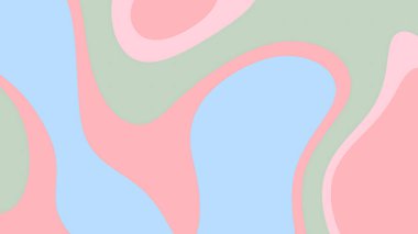 Pastel yeşil pembe ve mavi soyut şekiller sıvı