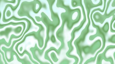 Pürüzsüz Dalgalı Şekiller Arkaplanı ile Soyut Yeşil Akışkan Şekiller