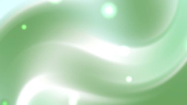 Soluk yeşil girdaplar yumuşak parlayan ışıklar içerir.