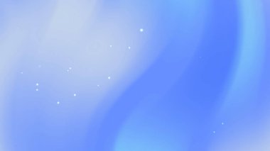 Açık mavi arkaplan küçük beyaz ışıklar ve merkezi bir tasarım elementi içerir