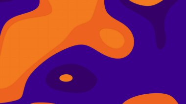 Kalın Turuncu ve Mor Şekilli Modern Soyut Arkaplan