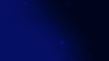 Soyut Biçimli Parlayan Işık Parçacıkları ile Koyu Mavi Gradyan Arkaplanı