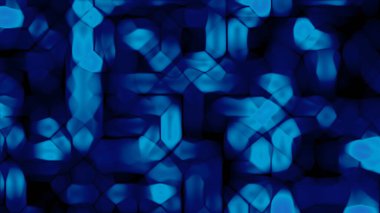 Yumuşak Bulanık Geometrik Desenli Soyut Mavi Parlak Mozaik Doku