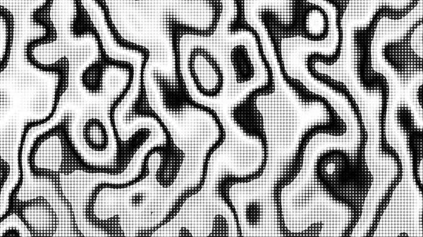 Soyut siyah ve beyaz desen kıvrımlı noktalar