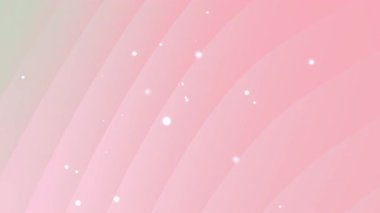 Çapraz kıvrımlı ve sosyal medya grafik kartları için uygun beyaz noktalar ve kadınsı bir dokunuş için posterlerle soyut pastel pembe arkaplan