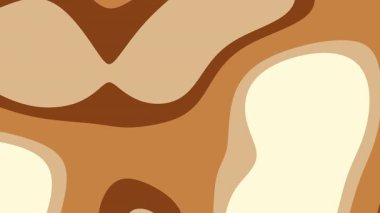 Sosyal medya gönderileri ve grafik tasarımları için uygun soyut sıvı kahverengi krem ve bej kıvrımlar