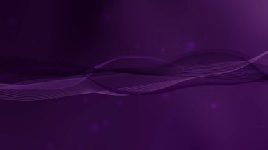 Parlayan Işık Parçacıkları ile Koyu Mor Soyut Dalga Arkaplanı