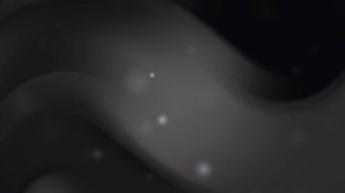 Estetik siyah gri dalgalı soyut sanat ince ışık noktaları