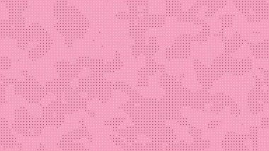 Yumuşak pembe soyut arkaplan ve siyah noktalar nazik dalgalı desenler oluşturuyor