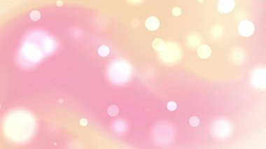 Yumuşak pembe ve şeftali sarısı gradyan ve daireleri olan soyut pastel bokeh arkaplan