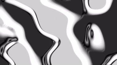 Yüksek kontrastlı dalgalı ve akışkan şekiller içeren tek renkli soyut tasarım.