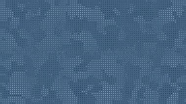 Tek bir desen içinde beyaz noktalar sıralanmış minimalist mavi arkaplan