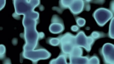 Koyu bir arkaplan üzerinde sıvı mavi organik şekilleri olan yaratıcı soyut bir görüntü fütüristik ve şık bir görsel model oluşturur.