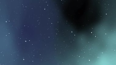 yumuşak mavi ve koyu eğimli arkaplan dağınık ışık noktaları yıldızlara benzer kozmik veya gece gökyüzü temaları için ideal