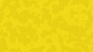 Parlak sarı noktasız desenli arka plan, küçük siyah pikselli noktalar modern marka paketlemeleri ve yeni yıl ve yaz etkinlikleri gibi şenlikli dekorasyonlar için ideal web tasarımı.