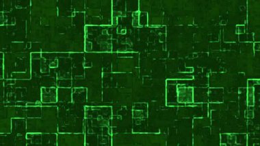 Dijital tasarım projeleri web sitesi arkaplanı ve soyut sanatsal kompozisyonlar için ideal parlak dikdörtgen desenlere sahip yeşil desenli arka plan