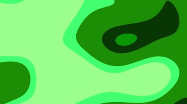 Çok yönlü tasarım kullanımı için soyut geometrik modellerle harmanlanan akışkan yeşil şekiller