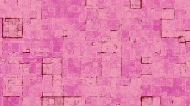 Özgün soyut pembe ve kırmızı geometrik doku ile ana hatlı dikdörtgen blok desenleri