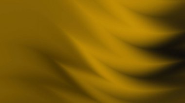 Altın kumaş perdeler yumuşak kıvrımlar ve gölgeler yaratır.