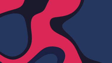 Soyut Kırmızı ve Mavi Sıvı Organik Şekil Arkaplan Sanatı