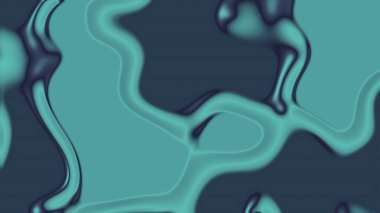 Dalgalı Çizgiler Tasarımı ile Soyut Akışkan Mavi ve Teal Gradyan