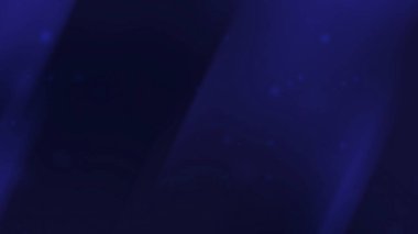 Koyu mavi arka plan yıldızları andıran soluk ışıklar içerir