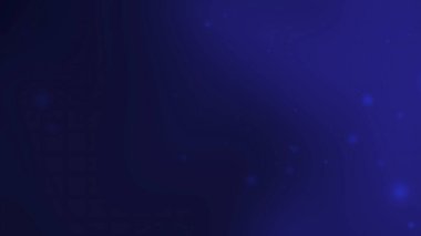 Koyu mavi arkaplan yıldızlara benzeyen soluk parlak parçacıklar içerir