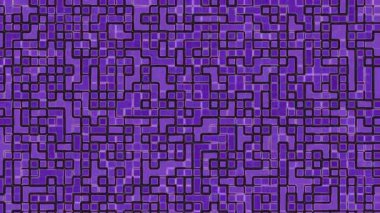 Soyut arka planlar, dijital sanat projeleri ve modern tasarım kavramları için uygun kareler ve çizgilerle mor geometrik desen