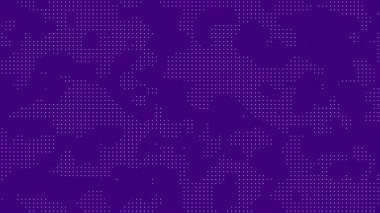 Arkaplan için uygun dinamik bir tasarım oluşturan eğimli noktalı mor yarım ton deseni
