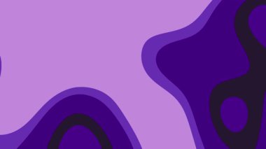 Modern arka planlar, teknolojik grafikler, gelecekteki kavramlara ve dinamik dijital projelere uygun katmanlı dalgalı tasarımda mor soyut sıvı şekiller.