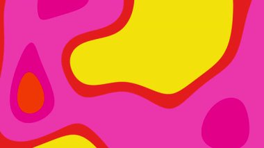 Kalın, soyut tasarım, arkaplan için uygun canlı pembe ve sarı tonlara sahip renkli şekiller.