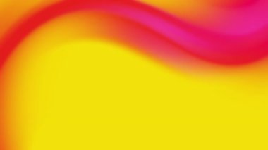 Kırmızı pembe ve sarı eğriler sarı arkaplan boyunca yumuşak bir şekilde ilerler parlak modern tasarım projeleri için mükemmel renkli ve soyut şekiller gerekir.
