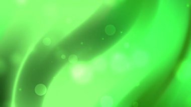 Pürüzsüz eğimli yeşil arkaplan, parlak küreler ve arka plan için uygun kıvrımlar tasarımı ile
