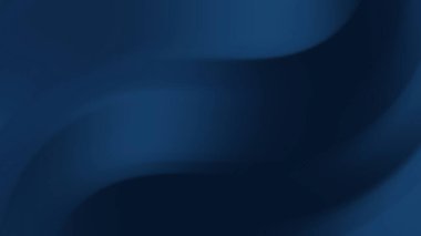 Pürüzsüz Işık Geçişleriyle Soyut Koyu Mavi Dalgalı Gradyan Arkaplanı