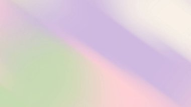 Açık pembe, yeşil ve mor renkli bulanık pastel gradyan.