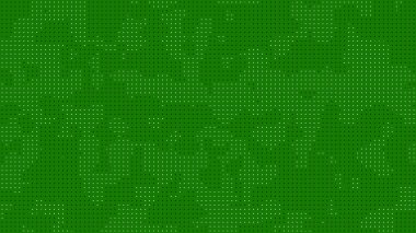 Tekrarlanan küçük siyah ve beyaz noktalı yeşil arkaplan