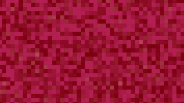 Kırmızı ve morumsu kare blok desenli dijital piksel sanat tasarımı