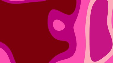 Pembe ve kestane rengi dalgalı şekilli soyut sanat